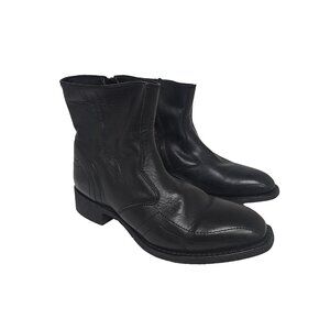 Laredo Men's 62009 Hoxie Side Zip Ankle Cowboy Western Boot Black Size 9D